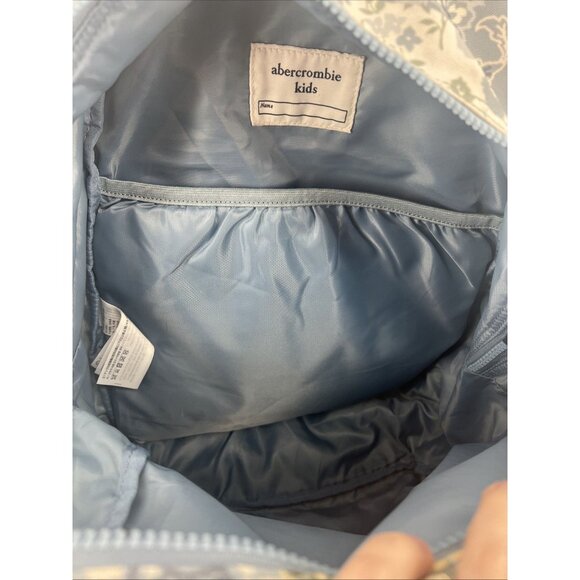 Abercrombie & Fitch A&F Backpack Kids Floral Blues & Greens Clean - Picture 10 of 16
